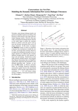 Conversations Are Not Flat: Modeling the Dynamic Information Flow across
  Dialogue Utterances