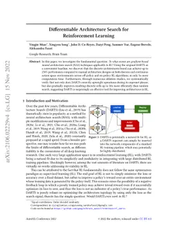 Differentiable Architecture Search for Reinforcement Learning