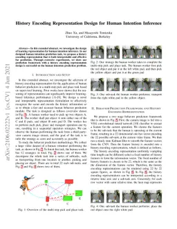 History Encoding Representation Design for Human Intention Inference