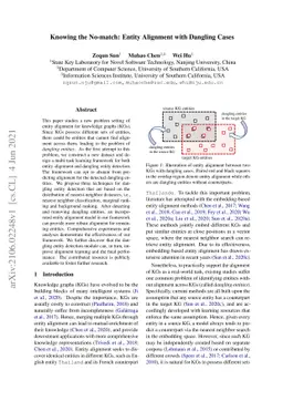 Knowing the No-match: Entity Alignment with Dangling Cases