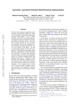 AgreeSum: Agreement-Oriented Multi-Document Summarization