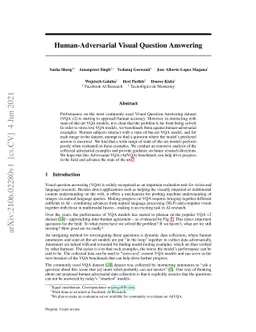 Human-Adversarial Visual Question Answering