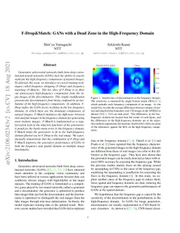 F-Drop&Match: GANs with a Dead Zone in the High-Frequency Domain