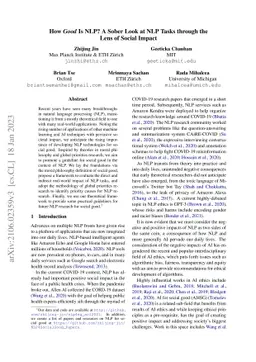 How Good Is NLP? A Sober Look at NLP Tasks through the Lens of Social
  Impact