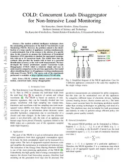 COLD: Concurrent Loads Disaggregator for Non-Intrusive Load Monitoring