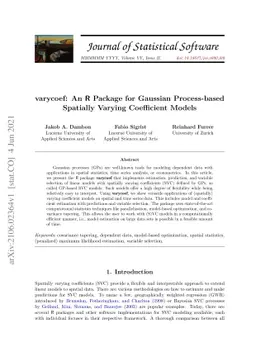 varycoef: An R Package for Gaussian Process-based Spatially Varying
  Coefficient Models