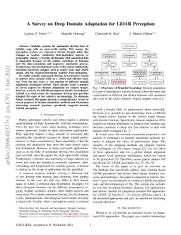 A Survey on Deep Domain Adaptation for LiDAR Perception