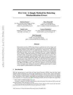DOCTOR: A Simple Method for Detecting Misclassification Errors