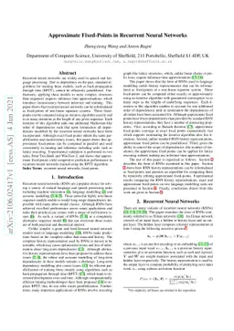 Approximate Fixed-Points in Recurrent Neural Networks