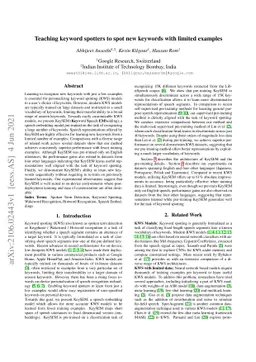 Teaching keyword spotters to spot new keywords with limited examples