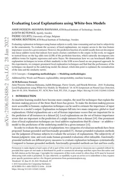 Evaluating Local Explanations using White-box Models