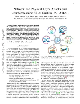 Network and Physical Layer Attacks and countermeasures to AI-Enabled 6G
  O-RAN