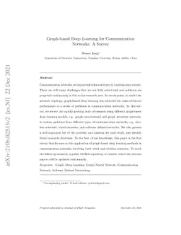 Graph-based Deep Learning for Communication Networks: A Survey