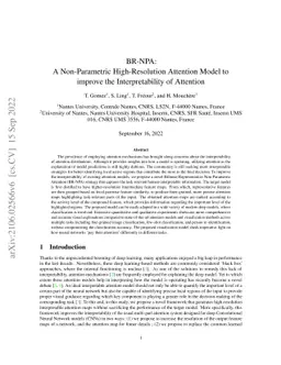 BR-NPA: A Non-Parametric High-Resolution Attention Model to improve the
  Interpretability of Attention