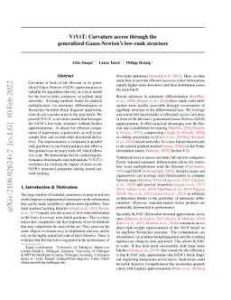 ViViT: Curvature access through the generalized Gauss-Newton's low-rank
  structure