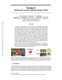 MERLOT: Multimodal Neural Script Knowledge Models