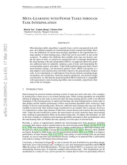Meta-Learning with Fewer Tasks through Task Interpolation