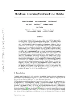SketchGen: Generating Constrained CAD Sketches