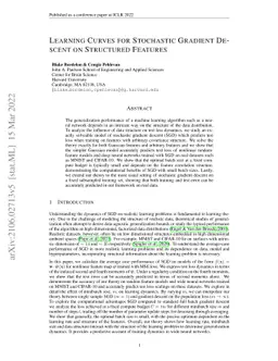 Learning Curves for SGD on Structured Features