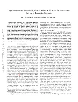Negotiation-Aware Reachability-Based Safety Verification for
  AutonomousDriving in Interactive Scenarios