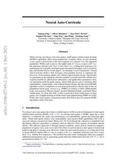 Neural Auto-Curricula
