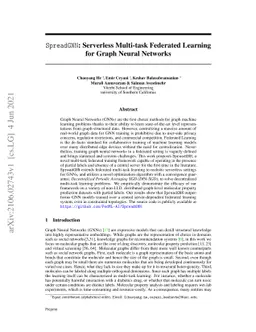 SpreadGNN: Serverless Multi-task Federated Learning for Graph Neural
  Networks