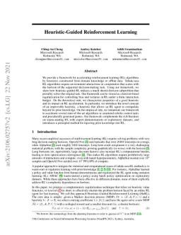 Heuristic-Guided Reinforcement Learning