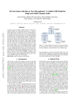 Do You Listen with One or Two Microphones? A Unified ASR Model for
  Single and Multi-Channel Audio
