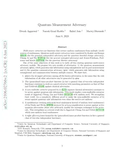 Quantum Measurement Adversary