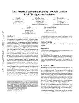 Dual Attentive Sequential Learning for Cross-Domain Click-Through Rate
  Prediction