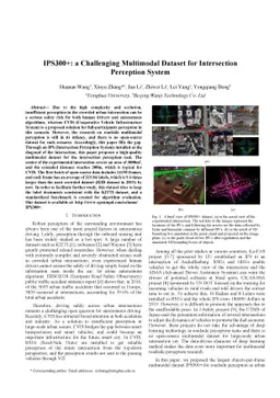 IPS300+: a Challenging Multimodal Dataset for Intersection Perception
  System