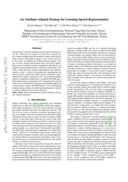 An Attribute-Aligned Strategy for Learning Speech Representation