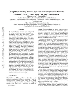 GraphMI: Extracting Private Graph Data from Graph Neural Networks