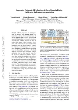 Improving Automated Evaluation of Open Domain Dialog via Diverse
  Reference Augmentation