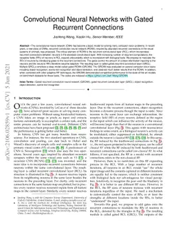 Convolutional Neural Networks with Gated Recurrent Connections
