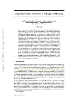 Integrating Auxiliary Information in Self-supervised Learning