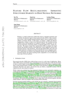 Feature Flow Regularization: Improving Structured Sparsity in Deep
  Neural Networks