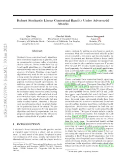 Robust Stochastic Linear Contextual Bandits Under Adversarial Attacks