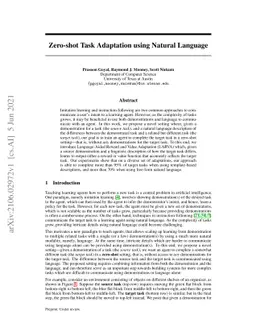 Zero-shot Task Adaptation using Natural Language