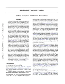 Self-Damaging Contrastive Learning