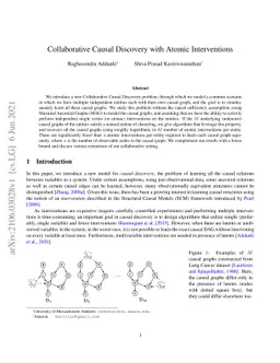 Collaborative Causal Discovery with Atomic Interventions