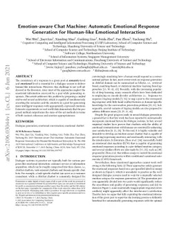 Emotion-aware Chat Machine: Automatic Emotional Response Generation for
  Human-like Emotional Interaction