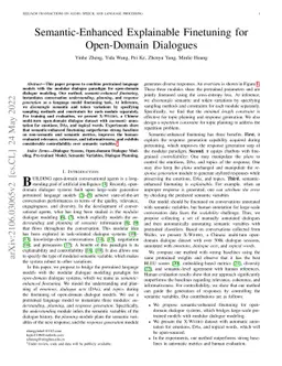 Semantic-Enhanced Explainable Finetuning for Open-Domain Dialogues