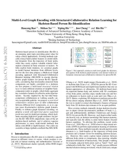 Multi-Level Graph Encoding with Structural-Collaborative Relation
  Learning for Skeleton-Based Person Re-Identification