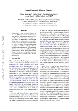 Lexical Semantic Change Discovery