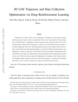 3D UAV Trajectory and Data Collection Optimisation via Deep
  Reinforcement Learning
