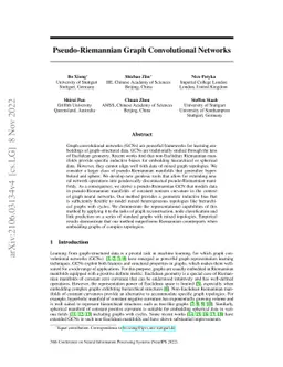Pseudo-Riemannian Graph Convolutional Networks