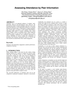 Assessing Attendance by Peer Information
