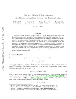 Fast and Robust Online Inference with Stochastic Gradient Descent via
  Random Scaling