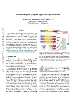 Technical Report: Temporal Aggregate Representations